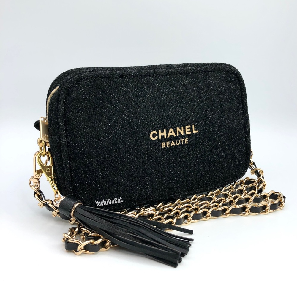 🆕 Chanel Cosmetic Pouch to Crossbody Bag Purse - Picture 5 of 14